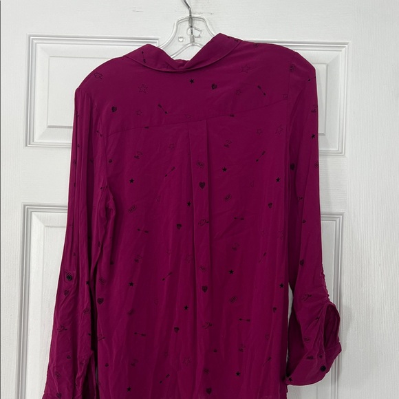 Reitmans Magenta Button-Down Shirt - Picture 4 of 4